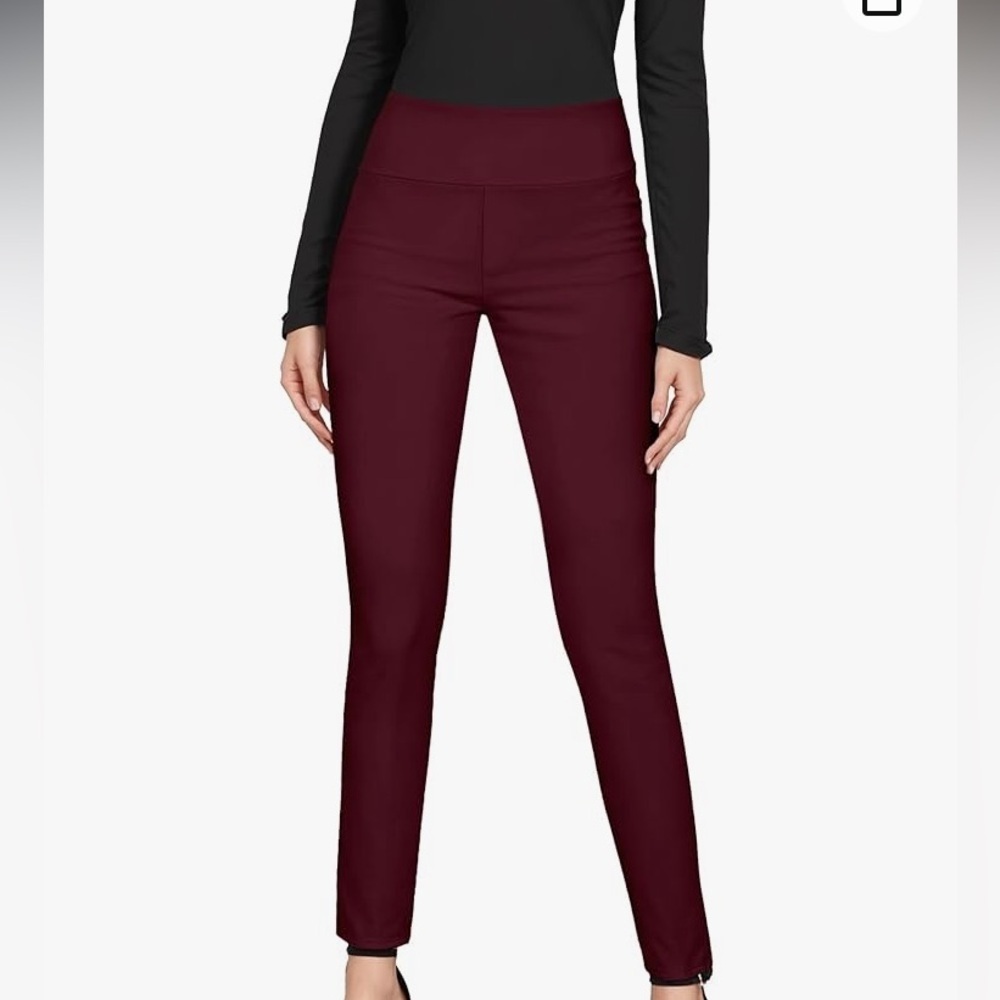 Dalia cranberry Ankle Cropped Trousers size large